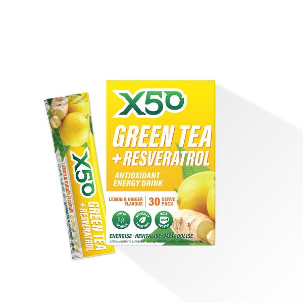 Picture of X50 Green Tea Lemon Ginger x30