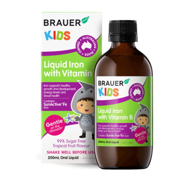 Picture of Brauer Kids Iron with Vitamin B Liquid 200ml